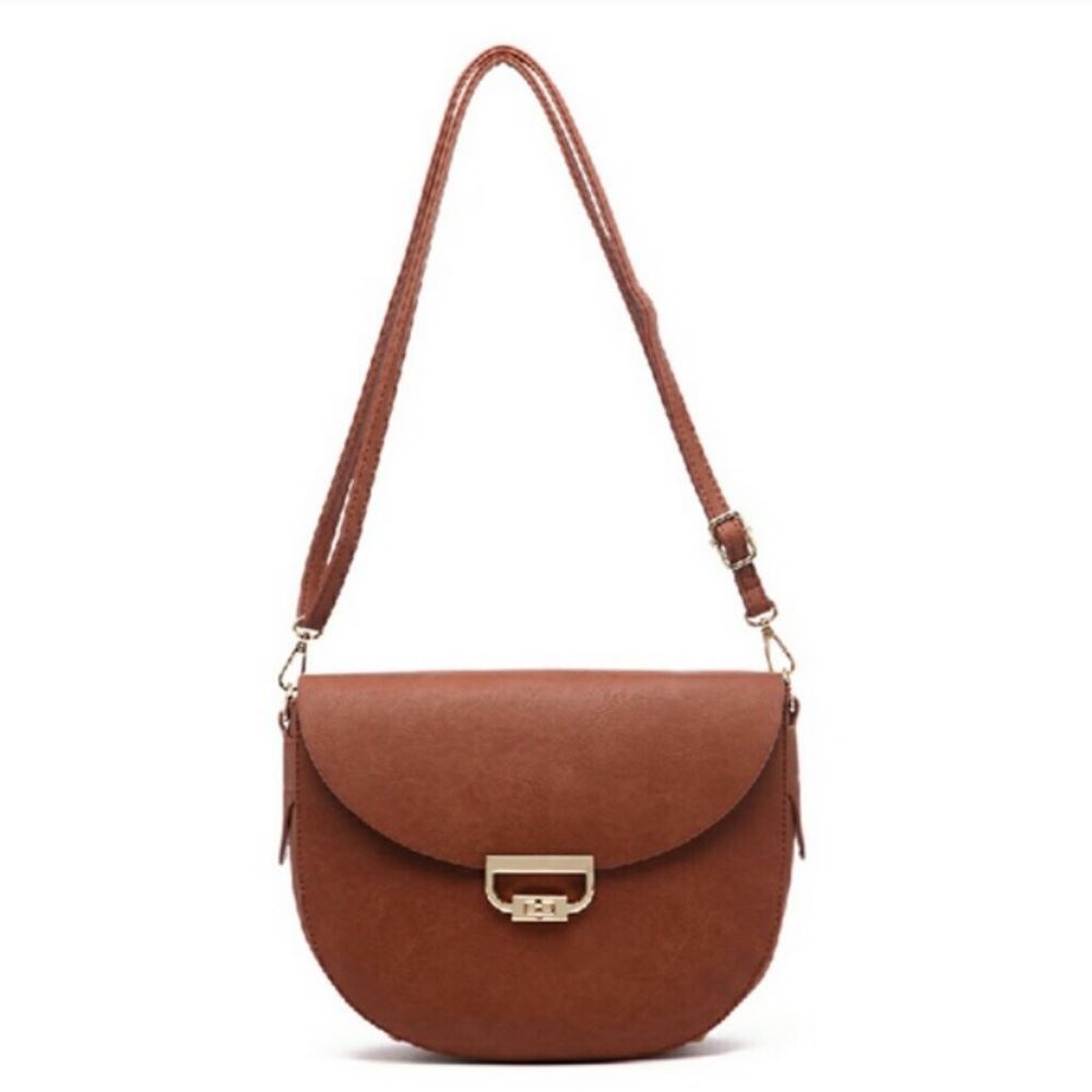 Pink Haley Half Moon Crossbody Purse